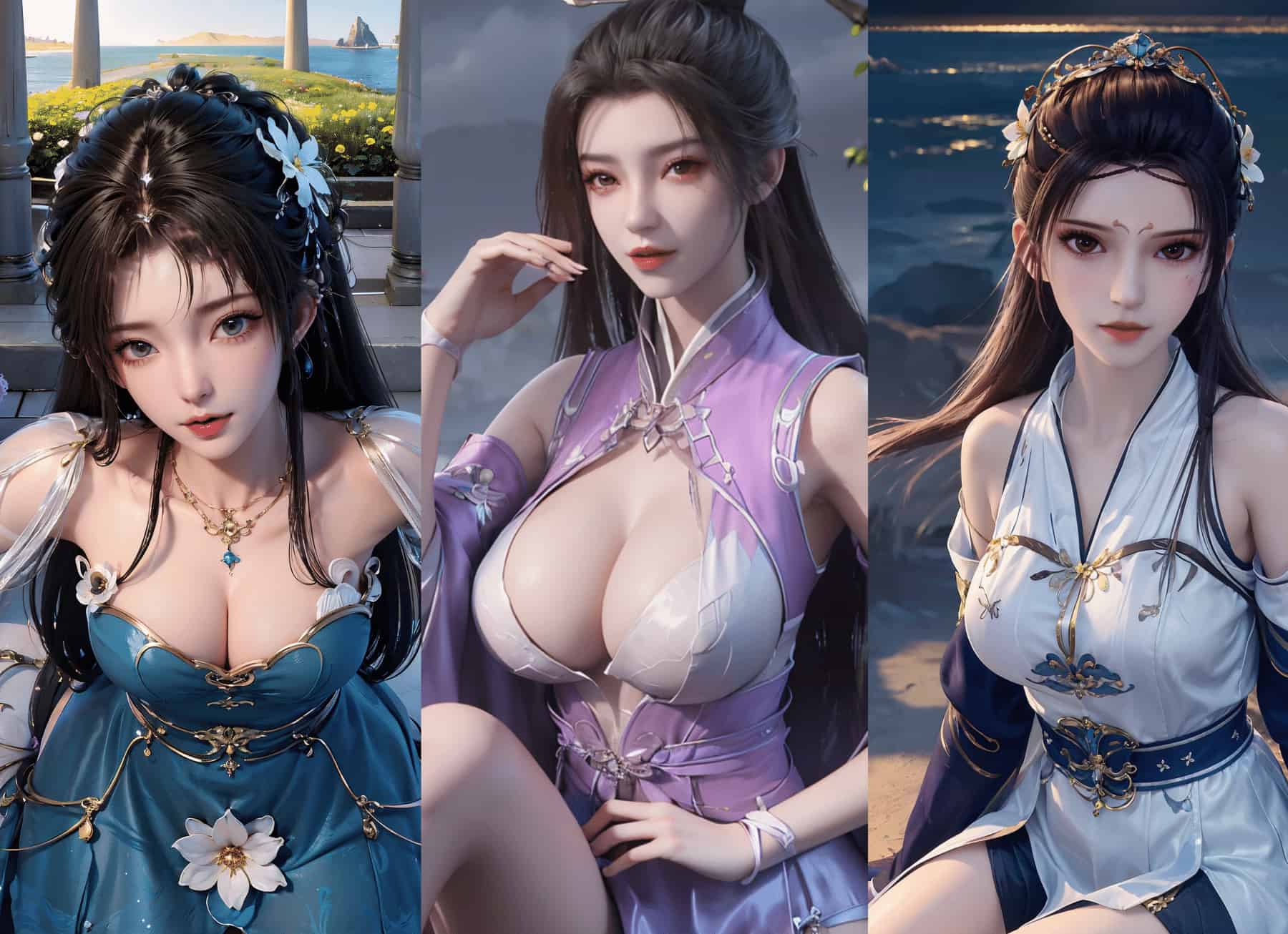 240112 月婵清漪/柳眉/祁王女帝 三组合集 1400P