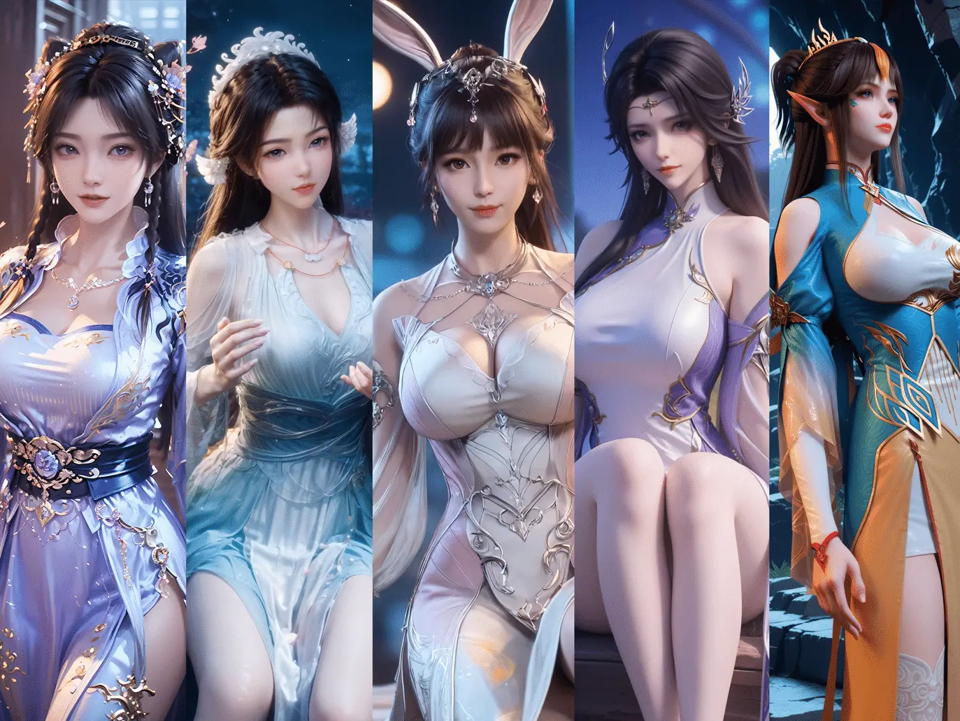 251007 姬紫月/宋玉/小舞阿银/玄衣/凤清儿 五组合集 2939P